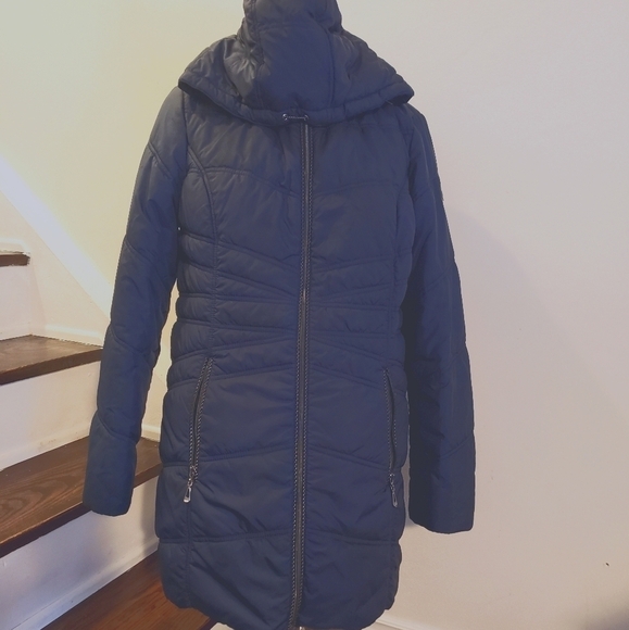 Novelti long hooded coat - Picture 3 of 10